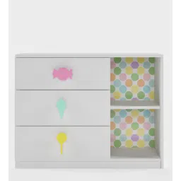 boingg! - a happy start Candyland Chest of Drawer with Open Shelves in White Colour-picture-37
