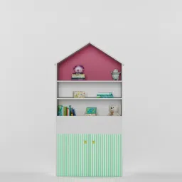 boingg! - a happy start Craft Villa Toddlers Table With Display Cabinet In White & Pink Colour-picture-17