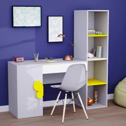 boingg! - a happy start Joy Ride Study Table In Silver Gray Colour-picture-26