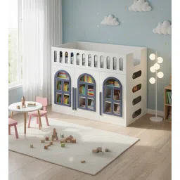 boingg! - a happy start Little Library Loft Bed In Blue Colour-picture-15