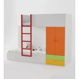 boingg! - a happy start Mango Duet Bunk Bed with Cupboard & Drawer Storage in Multicolour-picture-22