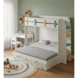 boingg! - a happy start SimpleSteps Bunk Bed With Ladder and Drawer Storage In White Colour-picture-38