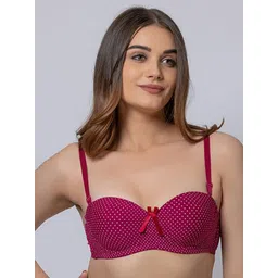 BOLD & BAE Polka Dots Printed Lightly Padded Balconette Bra With All Day Comfort-picture-41