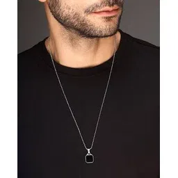 bold by priyaasi Men Stone-Studded Chain Pendant-picture-34
