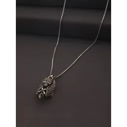 Bold by Priyaasi Winged Skull Black Casual Pendant With Chain for Men-picture-45