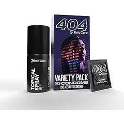 Bold Care EXTEND™ Non-Transferable Spray for Men - (Pack of 1) + Bold Care 404 Variety Pack with 2 x 5 Assorted Condoms in each pack - (Pack of 10) - Combo-picture-23