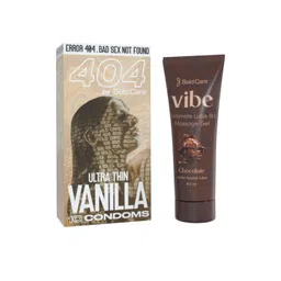 Bold Care Set Of 2 Vibe Chocolate Lube - 50 ml With Ultra Thin Vanilla Condoms - 10 Pcs-picture-31