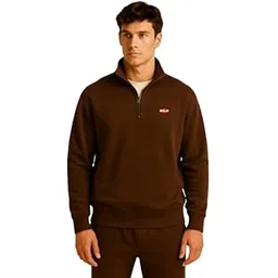 bold fitness Lightweight Cotton Fleece Quarter-Zip Sweatshirt, Long Lasting Wear-Resistant, Soft Warm Inner Fabric-picture-51