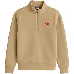 bold fitness Men’s Half-Zip Fleece Sweatshirt | Stylish, Breathable,Quarter-Zip Pullover Full Sleeve Winter Wear-picture-29