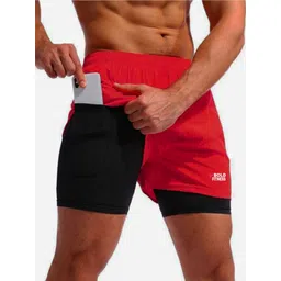 bold fitness Solid Men Red Sports Shorts-picture-25