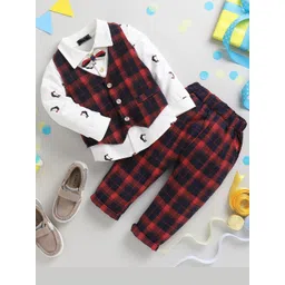 Bold N Elegant Boys Checked Single-Breasted 3Pc Suit-picture-13