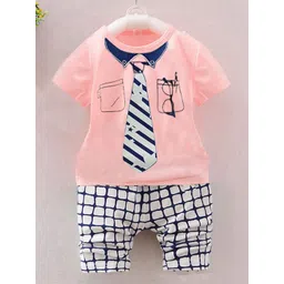 Bold N Elegant Boys Printed Round Neck Pure Cotton T-shirt With Shorts-picture-19