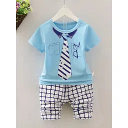 Bold N Elegant Boys Printed Round Neck Pure Cotton T-shirt With Shorts-picture-24