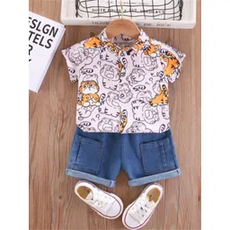 Bold N Elegant Boys Printed Shirt with Shorts-picture-31