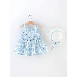 Bold N Elegant Flower Print Dress With Hat-picture-42