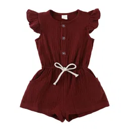 Bold N Elegant Girls Cap Sleeve Cotton Monochrome Romper-picture-54