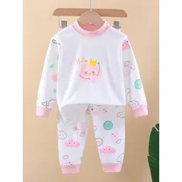 Bold N Elegant Girls Printed Pure Cotton Sweatshirt With Joggers-picture-22