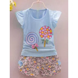 Bold N Elegant Girls Printed T-shirt with Shorts-picture-20