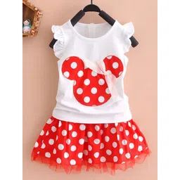 Bold N Elegant Girls Printed T-shirt with Skirt-picture-32