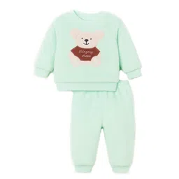 Bold N Elegant Kids-Unisex Sea Green Polyester Embroidered Clothing Set-picture-27