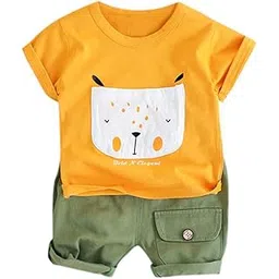 bold n elegant Unisex-Child Cotton T-Shirt And Shorts Clothing Set-picture-48