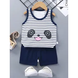 Bold N Elegant Unisex Kids Striped Top with Shorts-picture-56