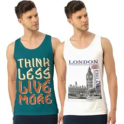 boldecy Men Vest Versatile Pure Cotton Sleeveless Regular Fit Trendy Printed Sando Baniyan Ganji for Men and Boys Suitable for Gym Workouts Vacations and Beaches Casual Sports-picture-27