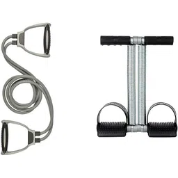 boldfire Double Tummy Trimmer & Muscle Chest Expander Rope Workout Pulling Fitness Accessory Kit Kit-picture-18