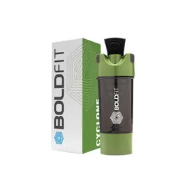 BOLDFIT Cyclone Black & Green Gym Shaker Bottle 500ml-picture-41