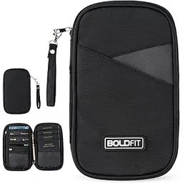boldfit Polyester Passport Cover for Men Card Holder for Men Travel Accessories Passport Holder for Women Travel Passport Holder Cards Passport Organizer for Travel Wallet Travel Essentials,Black-picture-47