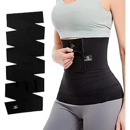Boldfit Postpartum Belt After Delivery Slim Belt for Women Belly Fat Maternity Belt Abdominal Belt Tummy Belt, Slimming Belt - 3 Meter Black-picture-35