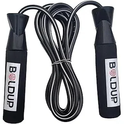 BOLDUP® Skipping Jumping Rope With Adjustable Height Speed Girls, Boys, for Exercise, Fitness Rope, Exercise (Black skipping rope)-picture-28