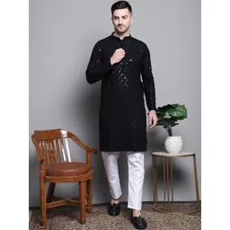Boldwink Men Woven Design Kurta with Pyjama-picture-27