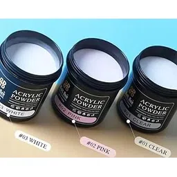 BOLT BEE ACRYLIC POWDER FOR NAIL ART 150 GMS SHADE- PINK,WHITE,CLEAR (clear)-image-8