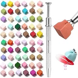 BOLT BEE Professional 9-Color Patting Gel Nail Kit with Tools, UV LED Soak-Off Ombre Gel Set, Gradient Sponge for Nail Art Design, Salon-Quality Polish Collection with nail tool and sponge for ombre (Soft Nail Sponges for Ombre)-picture-48