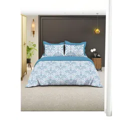 BOMBAY DYEING White Floral 144 TC King Bedsheet with 2 Pillow Covers-picture-17