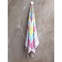 BOMBAY DYEING Yellow & Multicoloured 1 Striped Cotton 200 GSM Bath Towel-picture-16