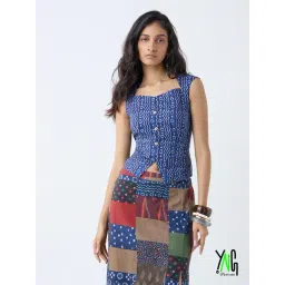 Bombay Paisley by Westside Indigo Printed Cotton Top-picture-13