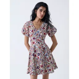 Bombay Paisley by Westside Multicolour Floral Cotton A-Line Dress-picture-20