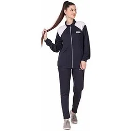 bombshell Women Sports Track Suit Set 100% PolyCotton Zipper Navy-picture-11