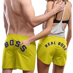 bon organik Bonorganik Boss Couple Boxers|| Valenties Day Boxers Couple Lime-picture-45
