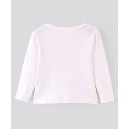 Bonfino 100% Cotton Knit Dungaree Style Romper with Full Sleeves T-Shirt Leopard Print - Beige & White image 5