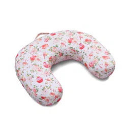 Bonfino Premium Organic Cotton C Shape Feeding Pillow Cupcake Print - Pink & White| Maintain Feeding Posture| Versatile Use| Delicate on Baby Skin| Washable Cover| Sitting Aid for Toddlers-picture-14