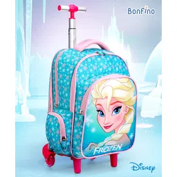 Bonfino Disney Frozen Theme School Trolley Backpack Sky Blue - Height 16 Inches-picture-18