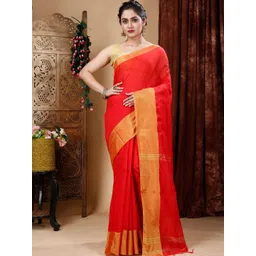 Bong ButiQ Zari Silk Cotton Taant Saree-picture-26