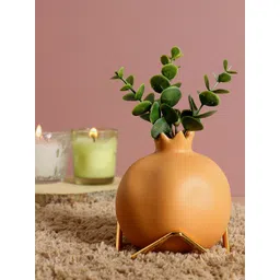 Bonhomie Orange Fruit Shaped Ceramic Vase-picture-11