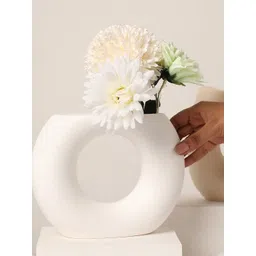 Bonhomie White Donut Ceramic Vase-picture-25