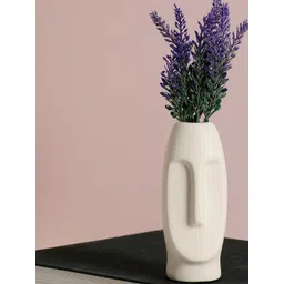 Bonhomie White Face Shaped Ceramic Vase-picture-10