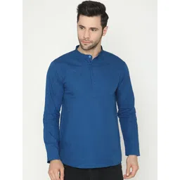 Bonjour Band Collar Short Kurta-image-3