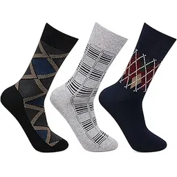 bonjour Designer Office/Business/Formal Crew Socks for Men - Pack Of 3-picture-13